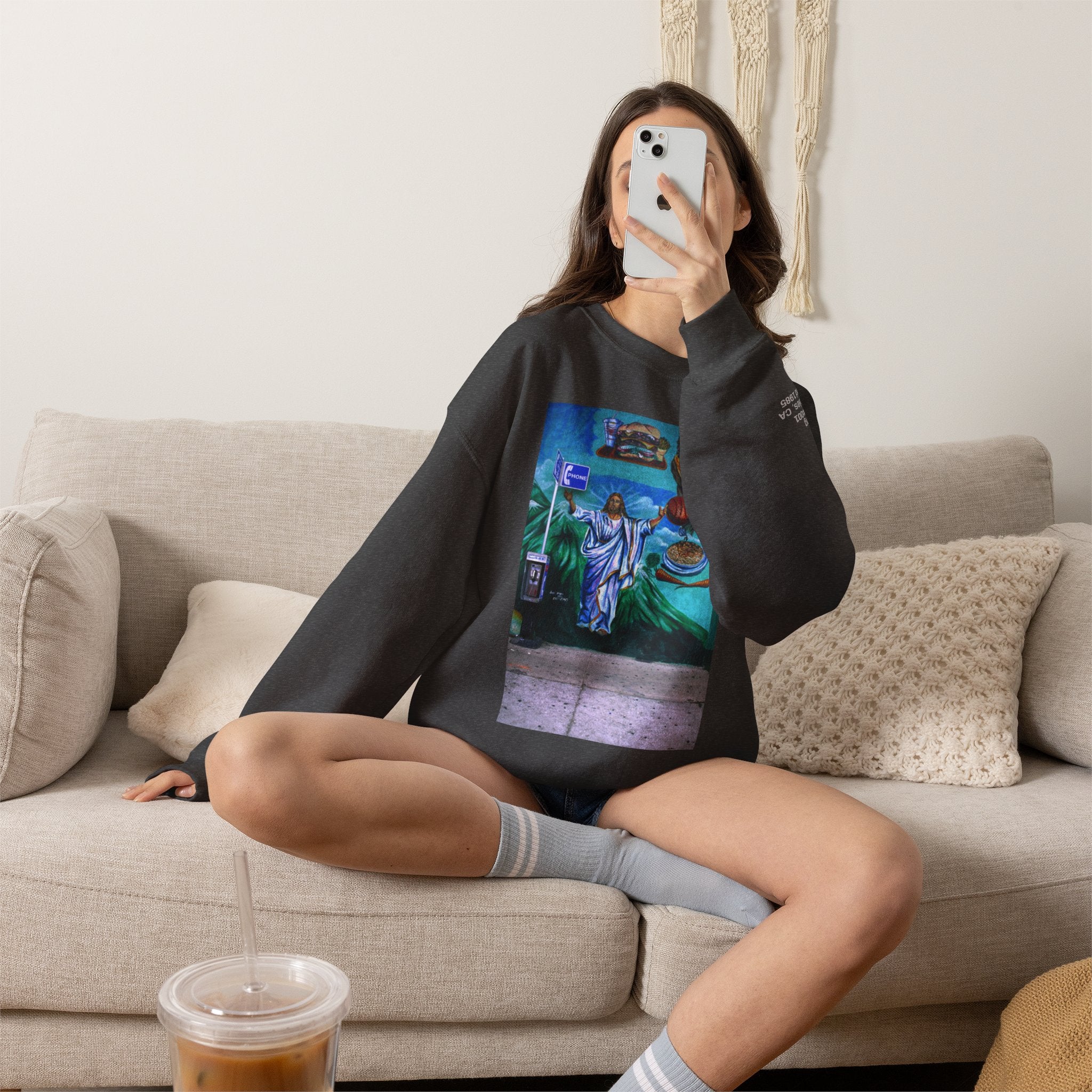 LA WALLS/Good Neighbor, Archive #003, Street Art/ Graphic Crewneck Sweatshirt