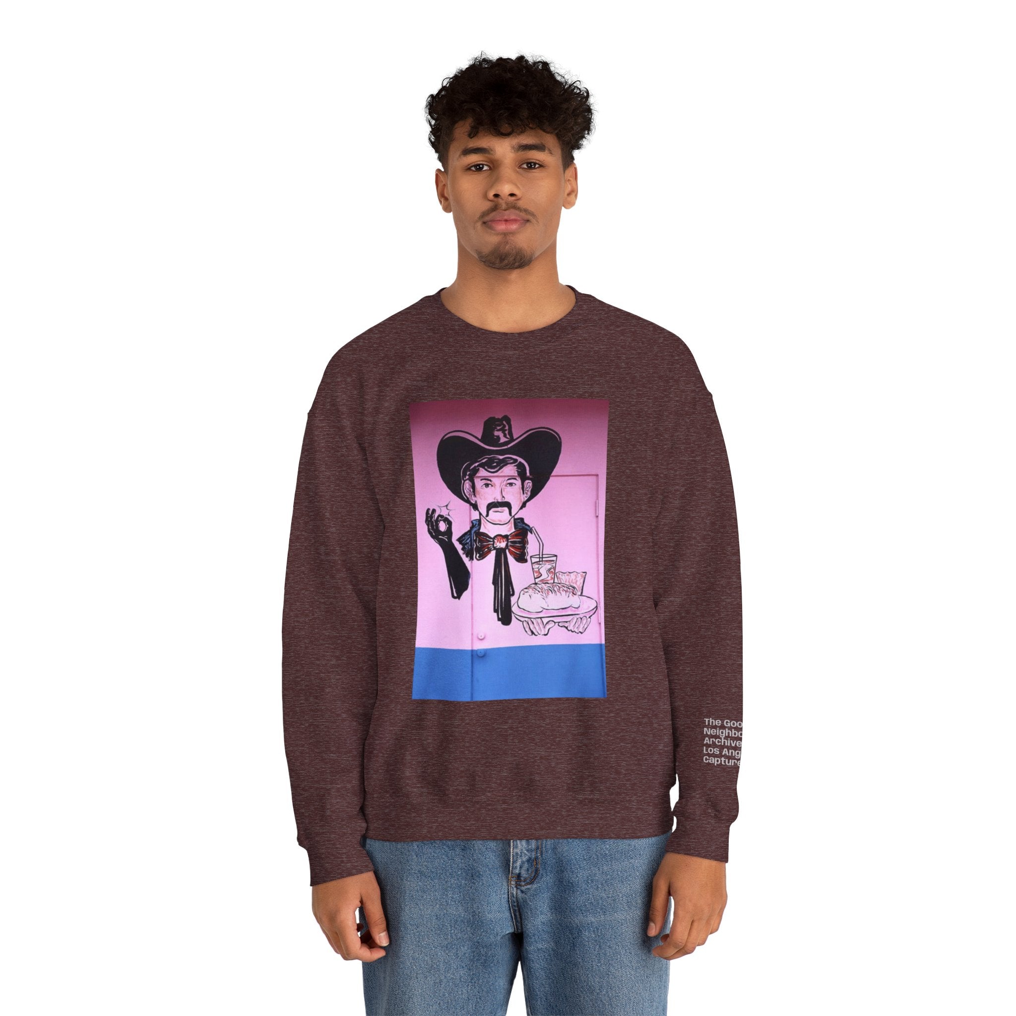 LA WALLS/Good Neighbor, Archive #003, Street Art/ Graphic Crewneck Sweatshirt