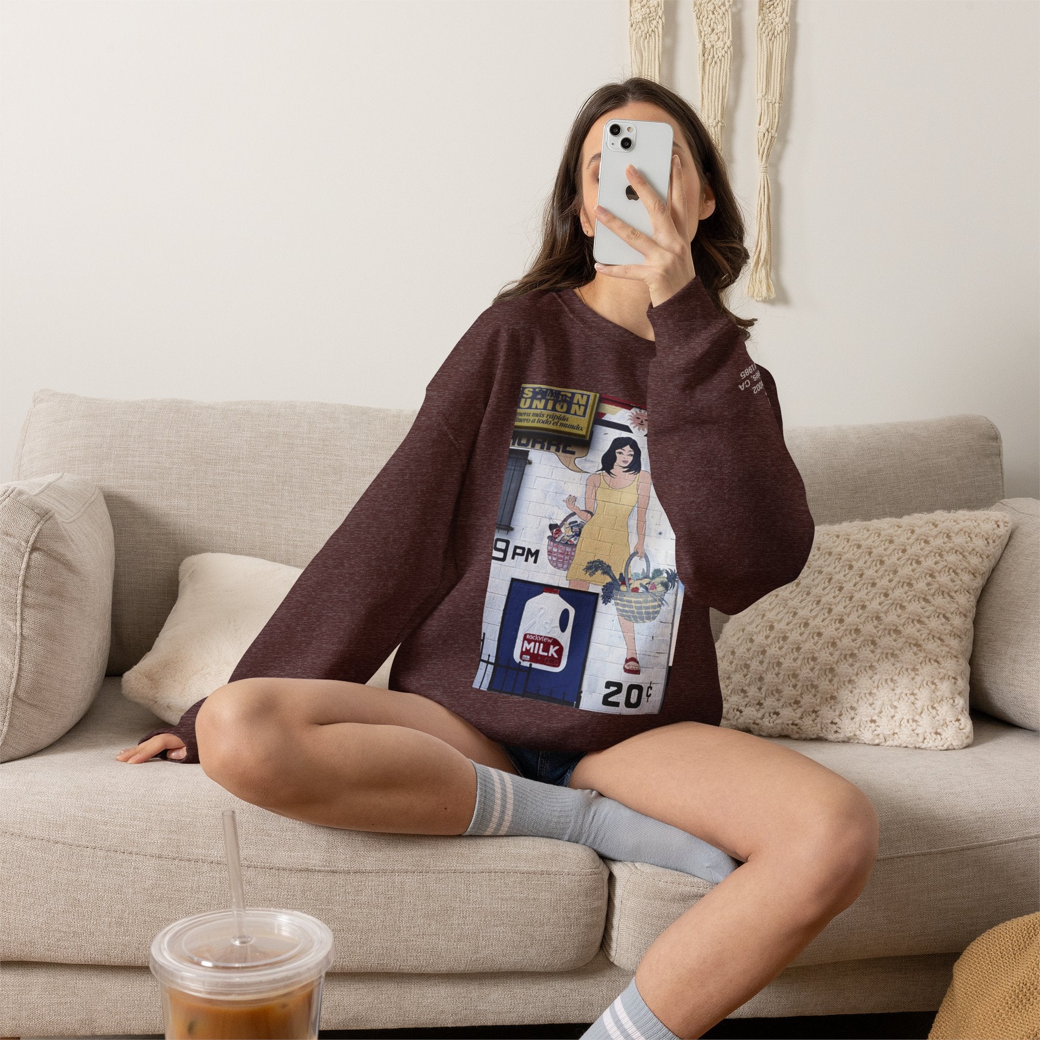 LA WALLS/Neighborhood Harvest, Archive #002, Street Art/ Graphic Crewneck Sweatshirt