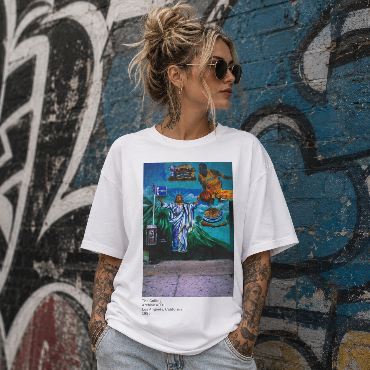 LA WALLS-The Calling/Wear Los Angeles History\Unisex Oversized Boxy Tee
