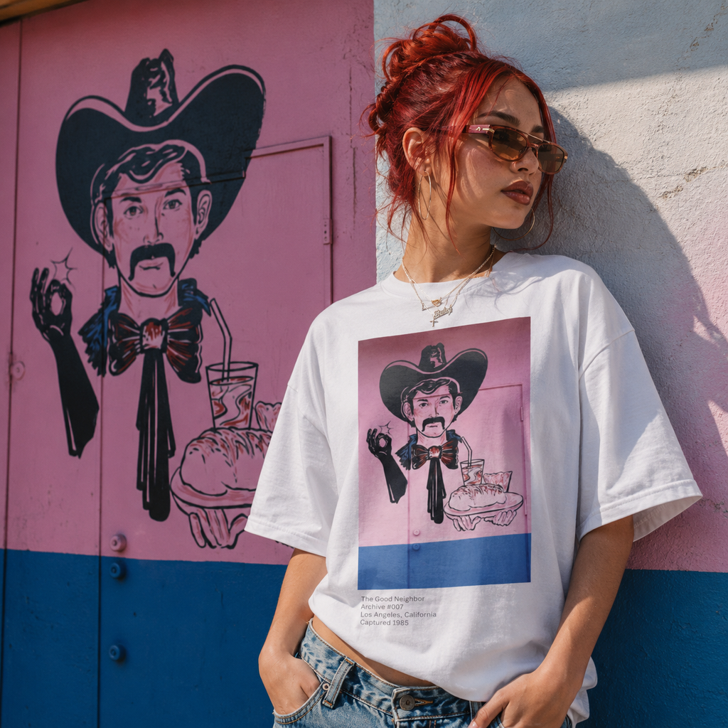 LA WALLS/Good Neighbor, Archive #003, Street Art Surfer Tee