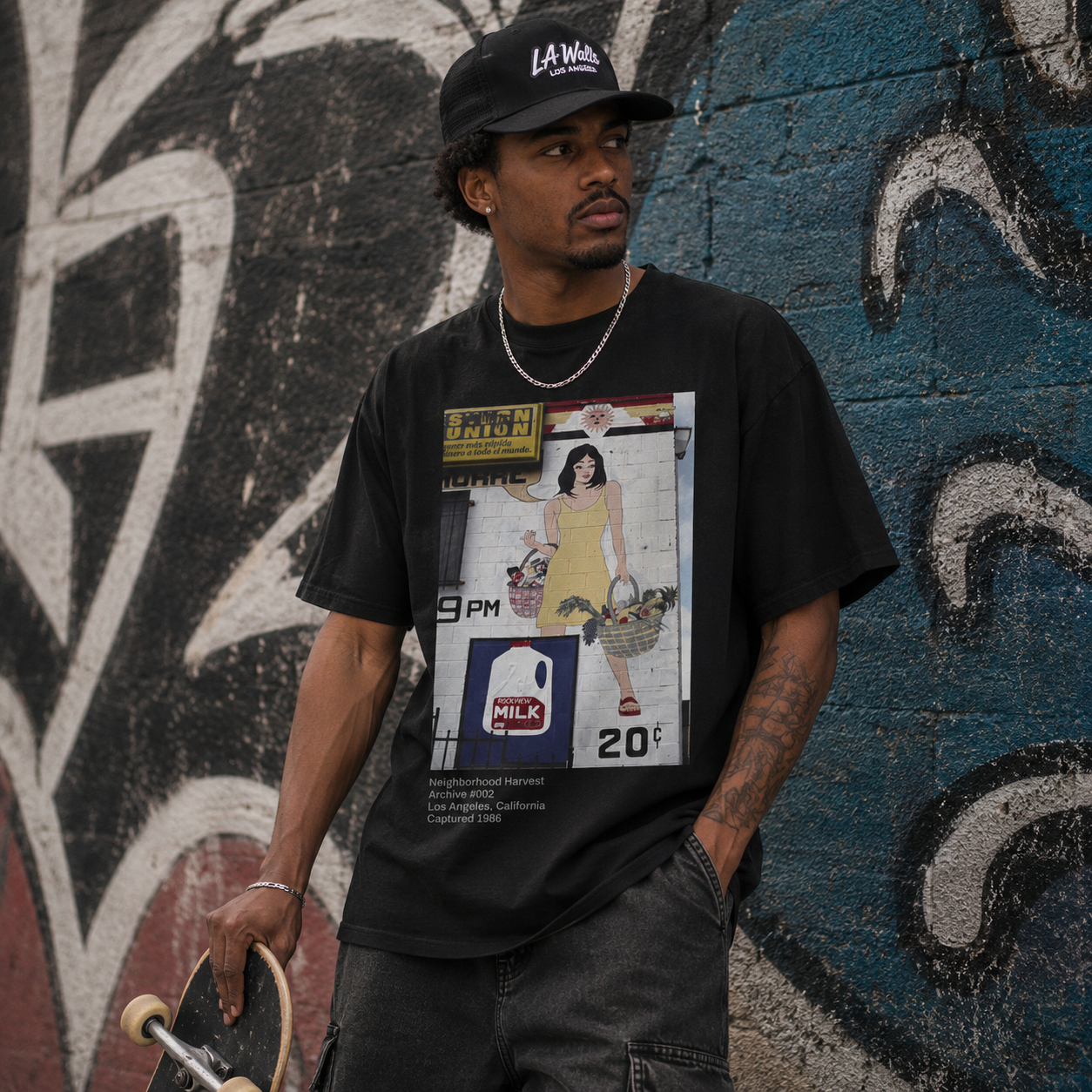 LA WALLS/Neighborhood Harvest, Archive #002, Street Art Surfer Tee