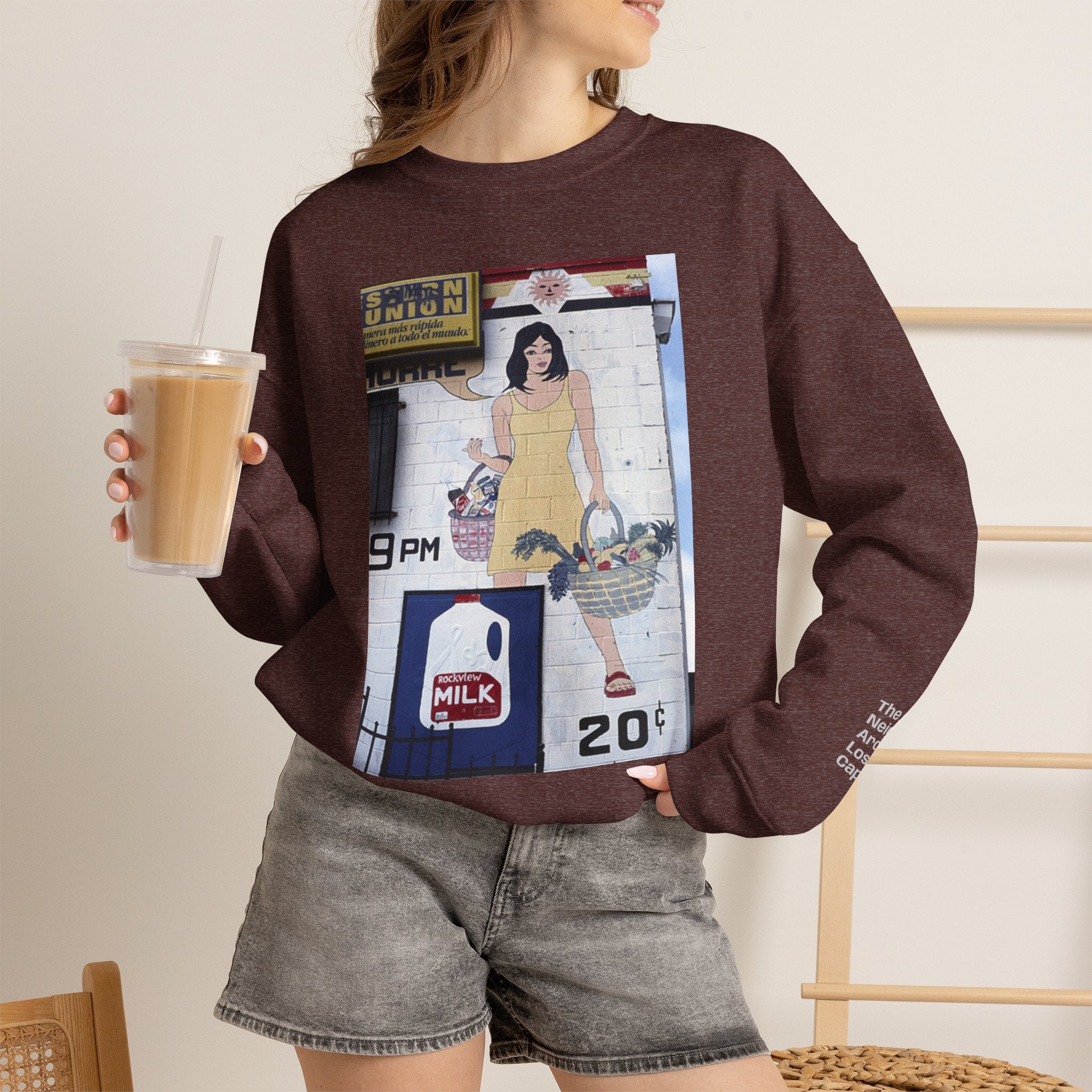 LA WALLS/Neighborhood Harvest, Archive #002, Street Art/ Graphic Crewneck Sweatshirt