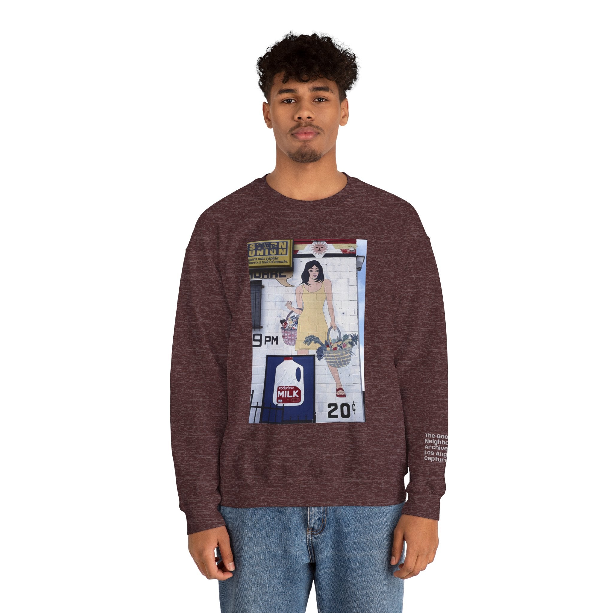 LA WALLS/Neighborhood Harvest, Archive #002, Street Art/ Graphic Crewneck Sweatshirt